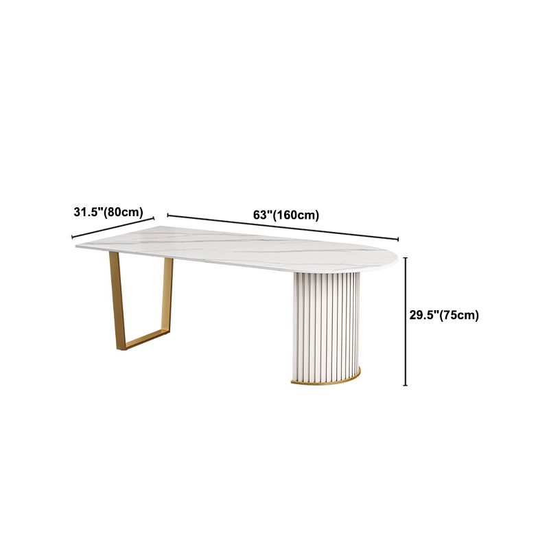 Sintered Stone Dining Table Traditional Luxury Table for Kitchen