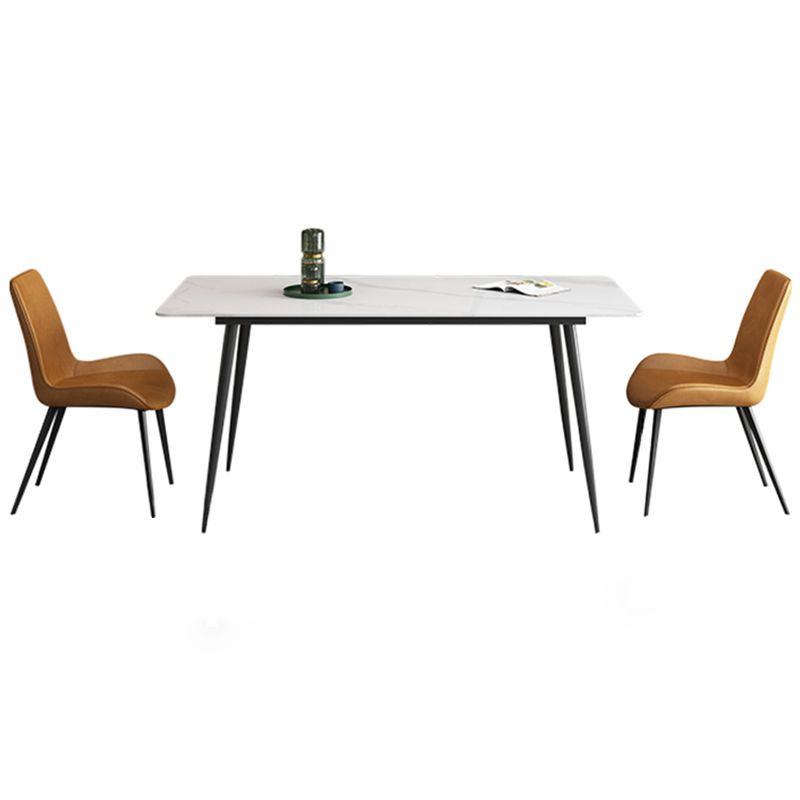 Mesa de comedor rectangular Piedra industrial Mesa de comedor de 4 pies para interiores