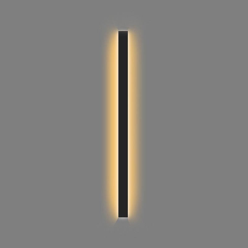 Éclair de mur de nuance linéaire en métal moderne à 1 lumière luminaire mural lumineux