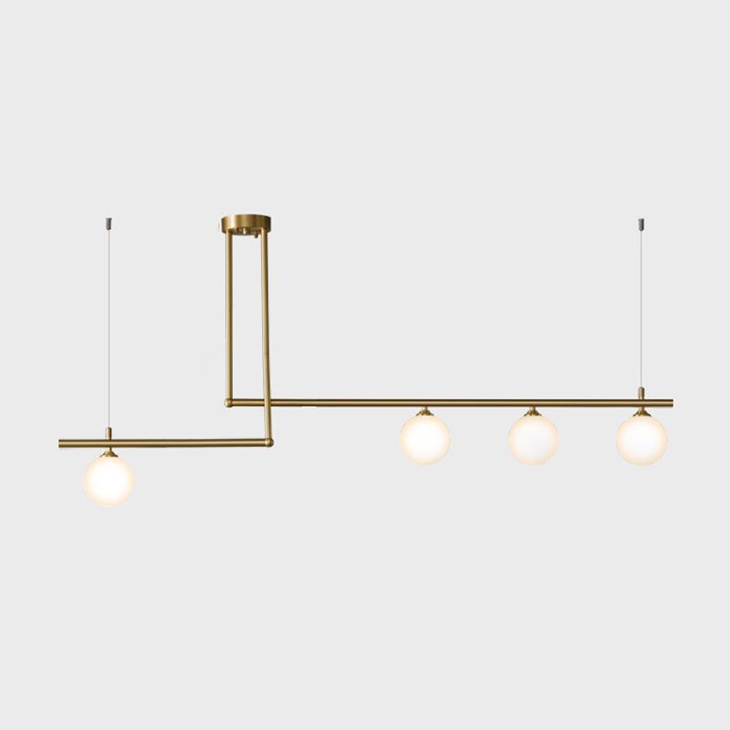 Simple Island Lighting Fixture Glass Hanging Light for Dining Room