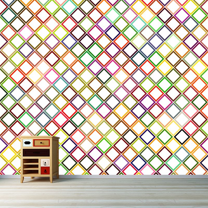 Sleeping Room Home Decoration Wall Mural Square Geometry Customized Wall Art