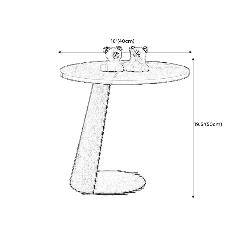 3 Legs Base Cocktail Table Rock Top Metal Base Rectangle Coffee Table