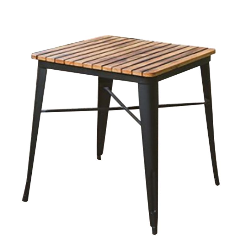 Industrial Style 1/5 Pieces Metal Dining Set Reclaimed Wood Dining Table Set for Outdoor