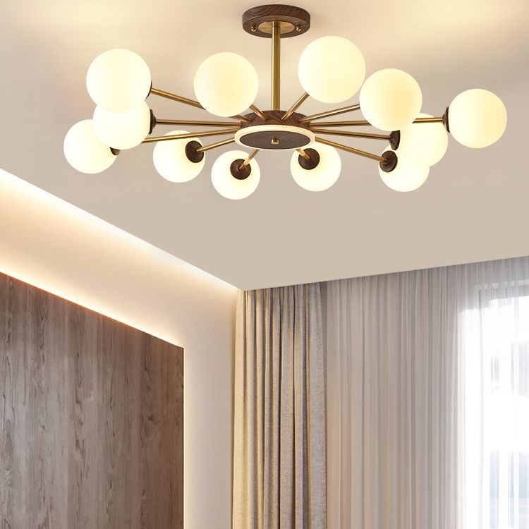 Modern Globe Chandelier Light Fixtures Multi-Head Suspension Pendant Lamps for Living Room