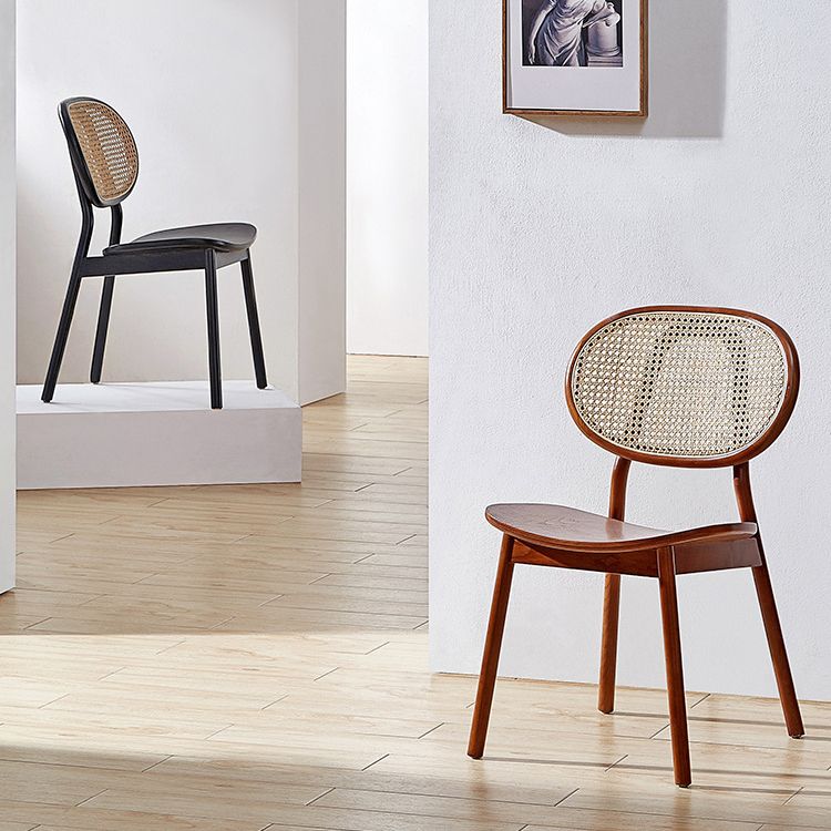 Eigentijdse dineren en accentstoelen massief houten open rug armloze stoel