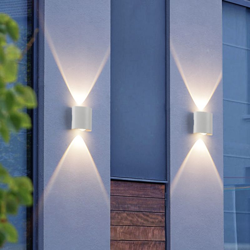 Metal Wall Sconce Lighting Black/White Wall Mounted Lights for Outdoor