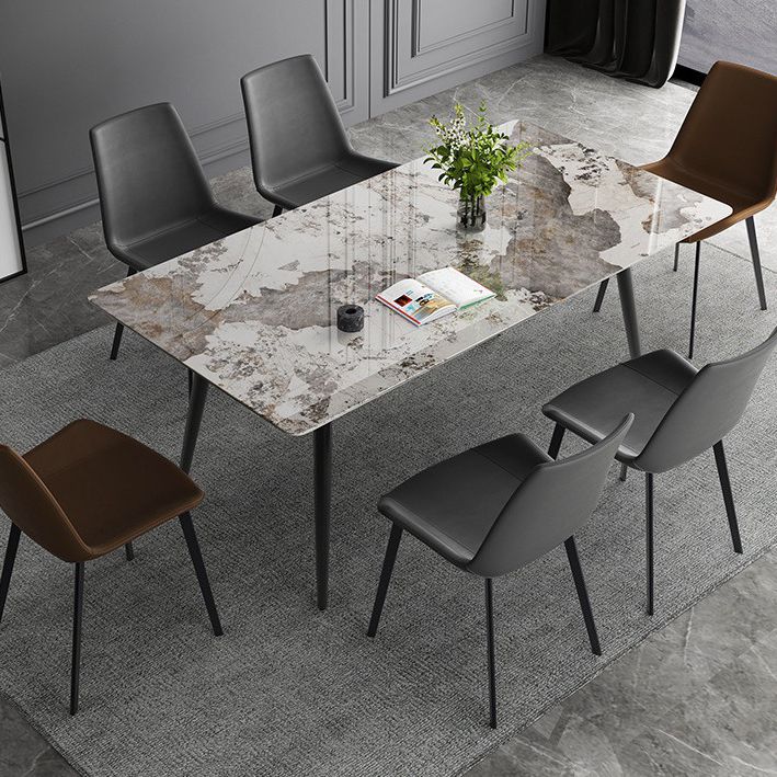 Rectangle Stone Dining Table Contemporary Dining Table for Dining Room