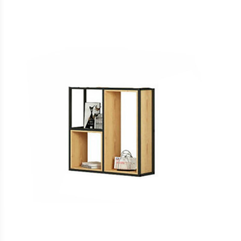 Open Shelf Bookcase Contemporary Metal Bookshelf for Dining Room