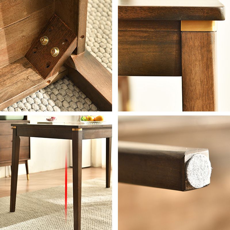 Modern Solid Wood Brown Dining¬†Room¬†Set with Rectangle Table Dining Table Furniture for Home Use