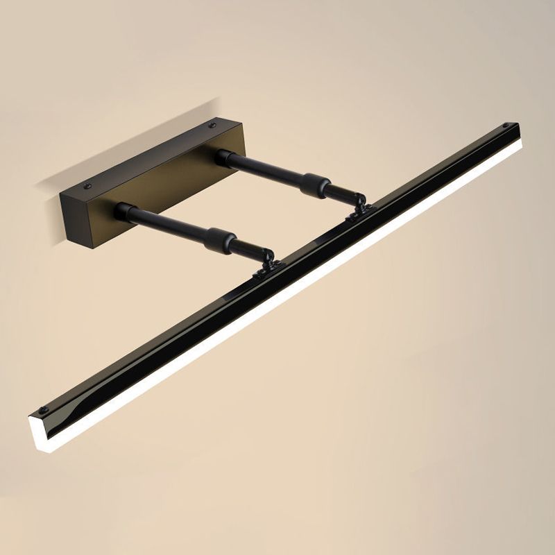 Metal Swing Arm Wall Sconce in Modern Style Linear Shade LED Mirror Wall Lighting