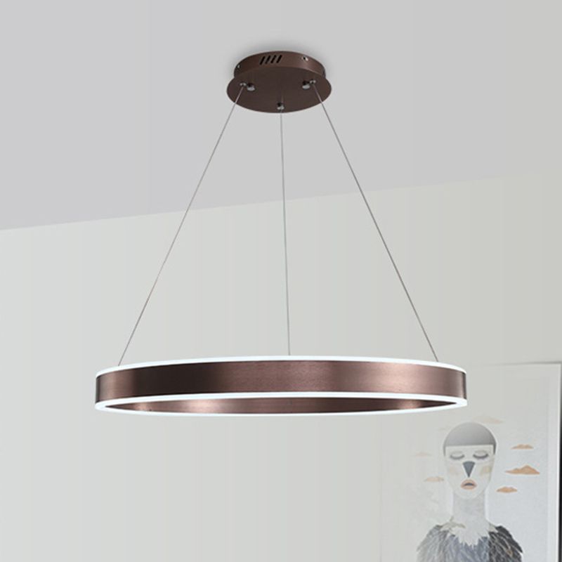Moderno lampadario a pendente intrecciato acrilico 1/2/3 luci soggiorno a soffitto appeso alla luce marrone e naturale