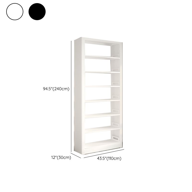 Modern Open Back Bookshelf Vertical Metal Bookcase with Shelves