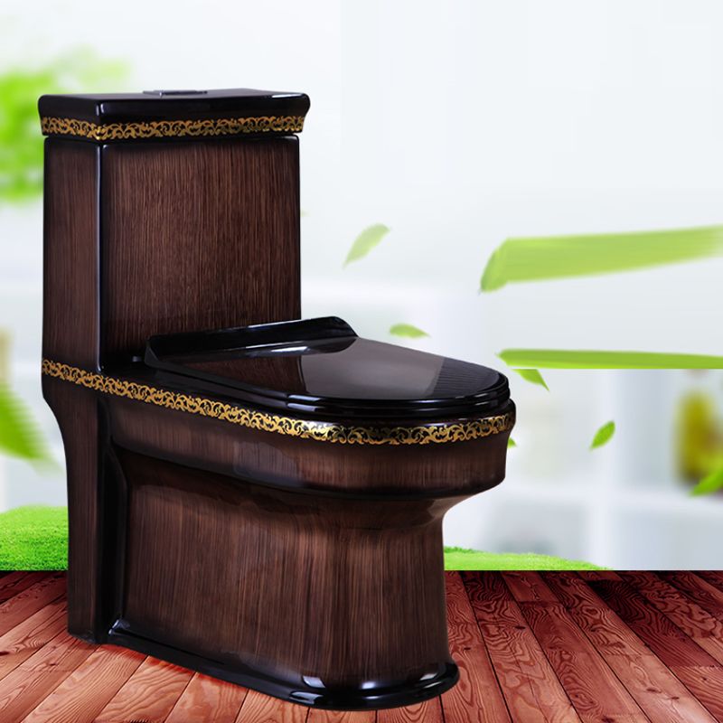 Contemporary Siphon Jet Toilet Bowl One Piece Urine Toilet with Seat