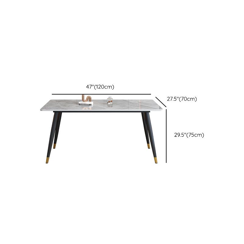 Modern Dining Table Rectangle Sintered Stone Dinner Table for Dining Room