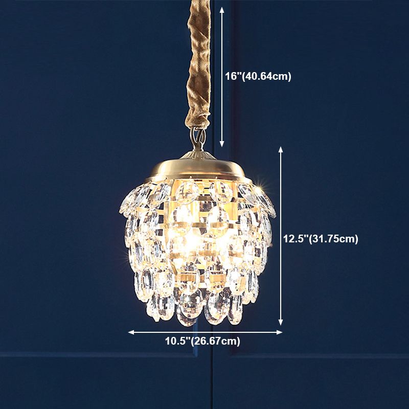 Crystal Chandelier Lighting Fixture Countryside Chandelier Pendant Light for Sitting Room
