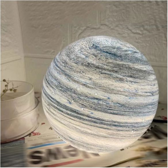 Modern Style Table Lamp 1-Light Simple Desk Light with Glass Shade for Living Room