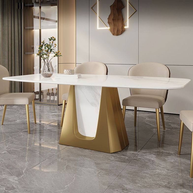 1/3/4/5/7 Pieces Luxurious Rectangle Dining Set Sintered Stone Top Dinette Table Set