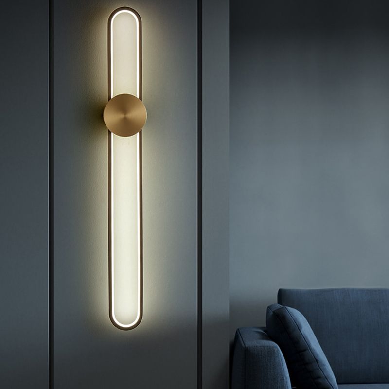 Single Modernism Golden/Black Wall Mounted Sconce LED Wall Light for Foyer