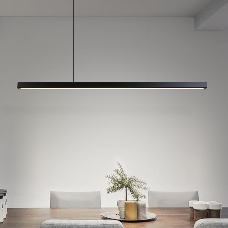 MEW Modern Isola Luci a ciondolo a LED lineare a 1 luce per sala da pranzo
