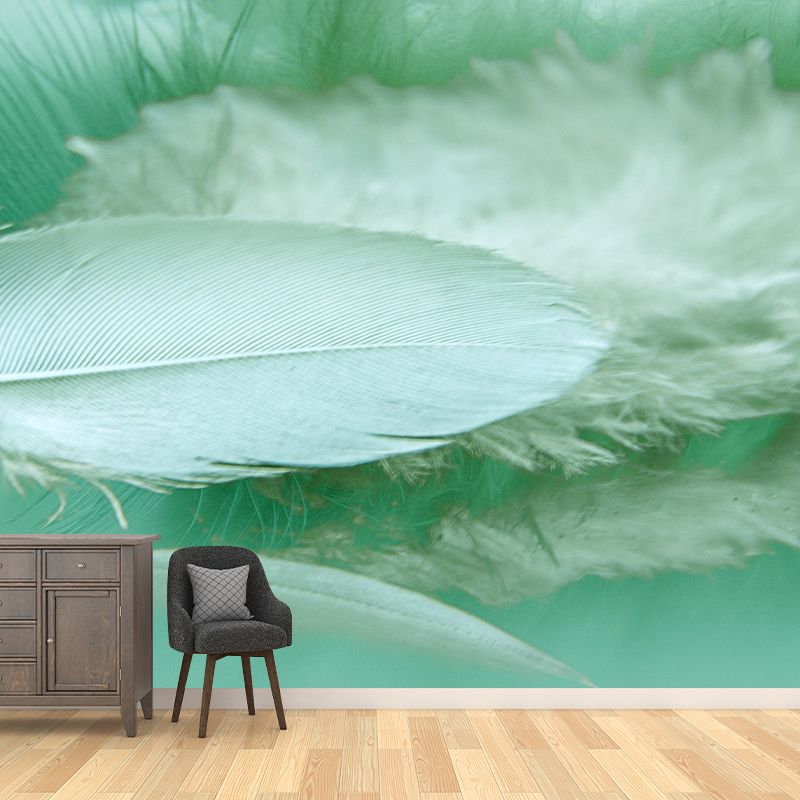 Light Bird Feather Mural Eco-friendly Decorative Wallpaper Home Decor
