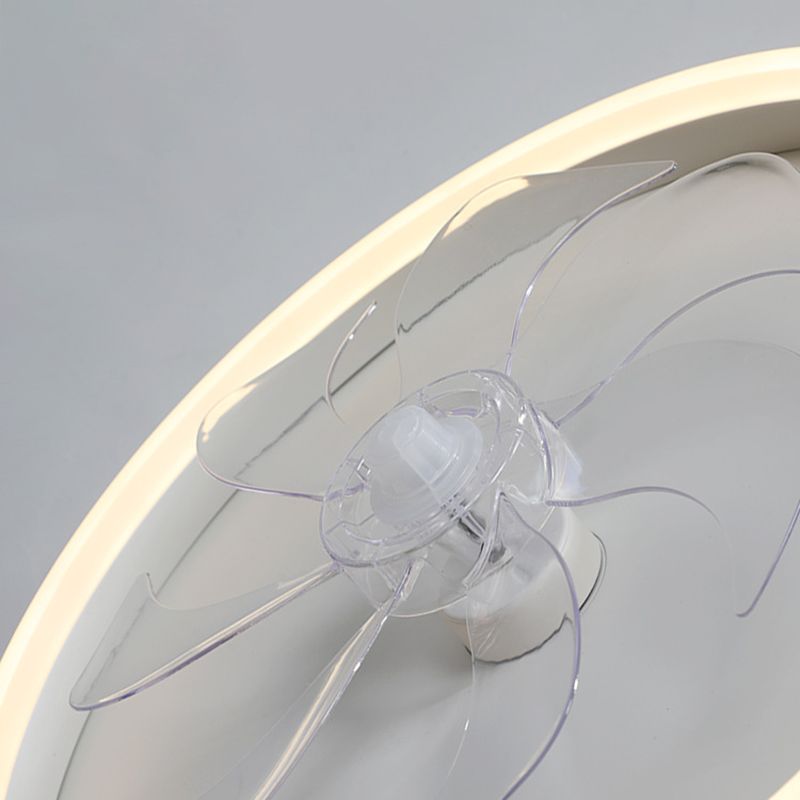 7-Blade LED Ceiling Fan Children White Fan with Light for Bedroom