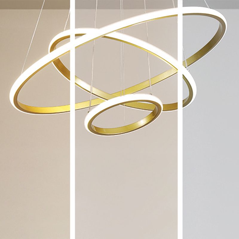 Modern Orbicular Pendant Light Fixtures Metal Hanging Lamp Kit