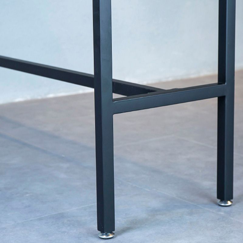 Industrial Bar Height Table White Faux Marble Top Bistro Pub Table for Patio Use