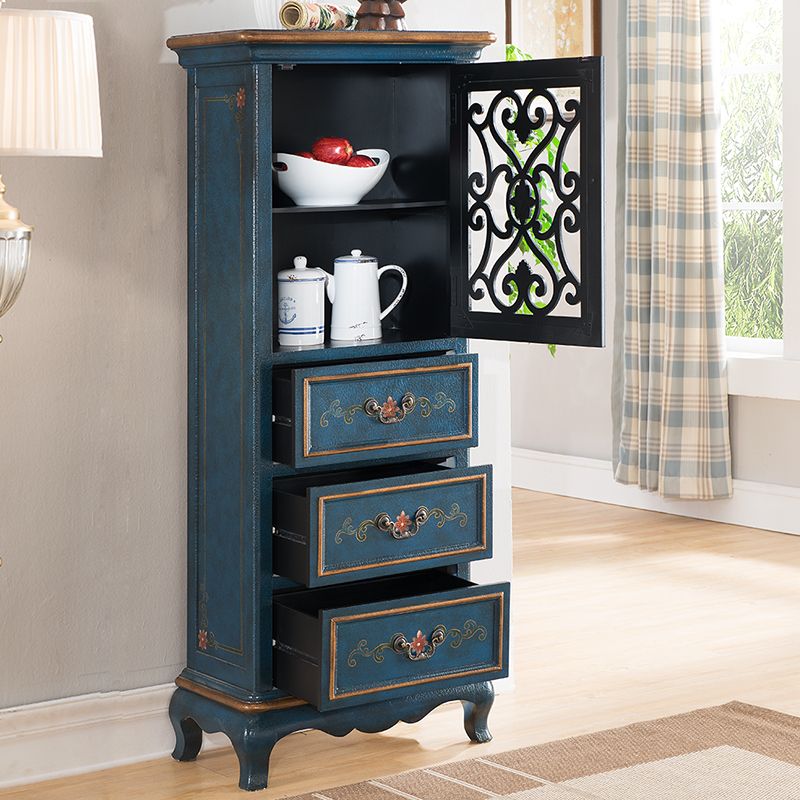 Industrial Accent Cabinet with Drawers and Bracket Legs Side Cabinet