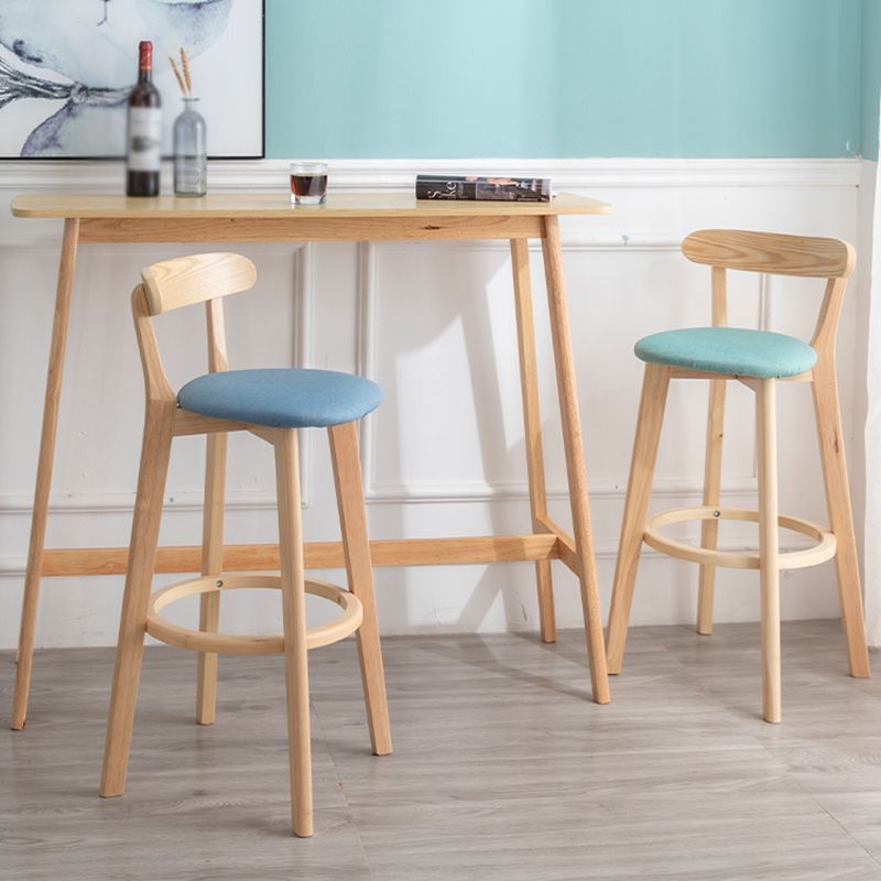 Nordisches Holz einfacher Barhocker 28 "H Indoor Tallhocker mit Polster
