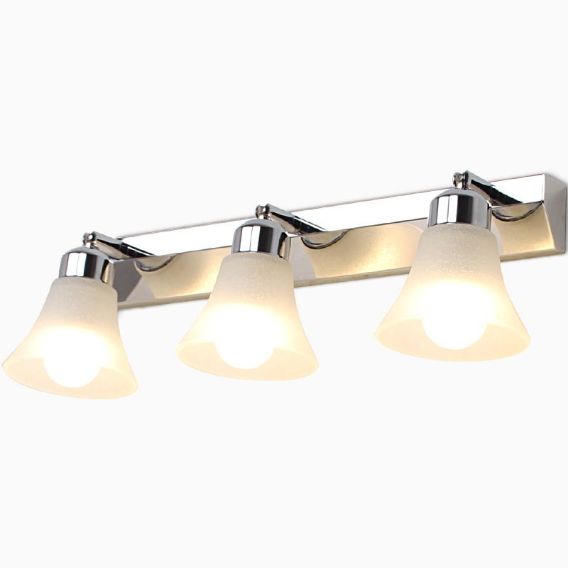 Silver Bell Mirror Lighting Modern Style Stainless Steel Wall Sconce Light Fixture