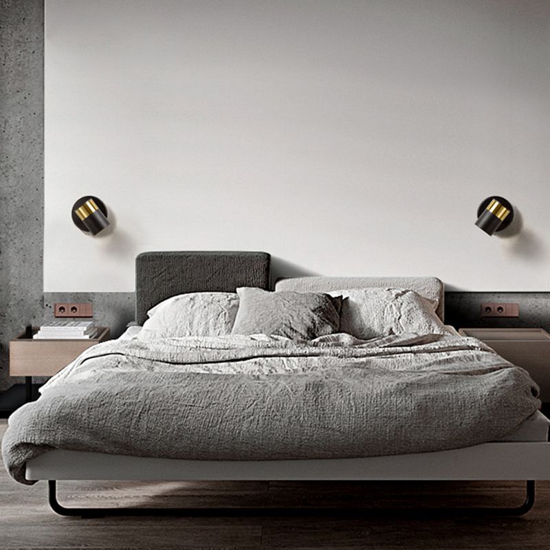 1 Licht zeitgenössische Wandbeleuchtung Metallzylinderwandbeleuchtung für Schlafzimmer