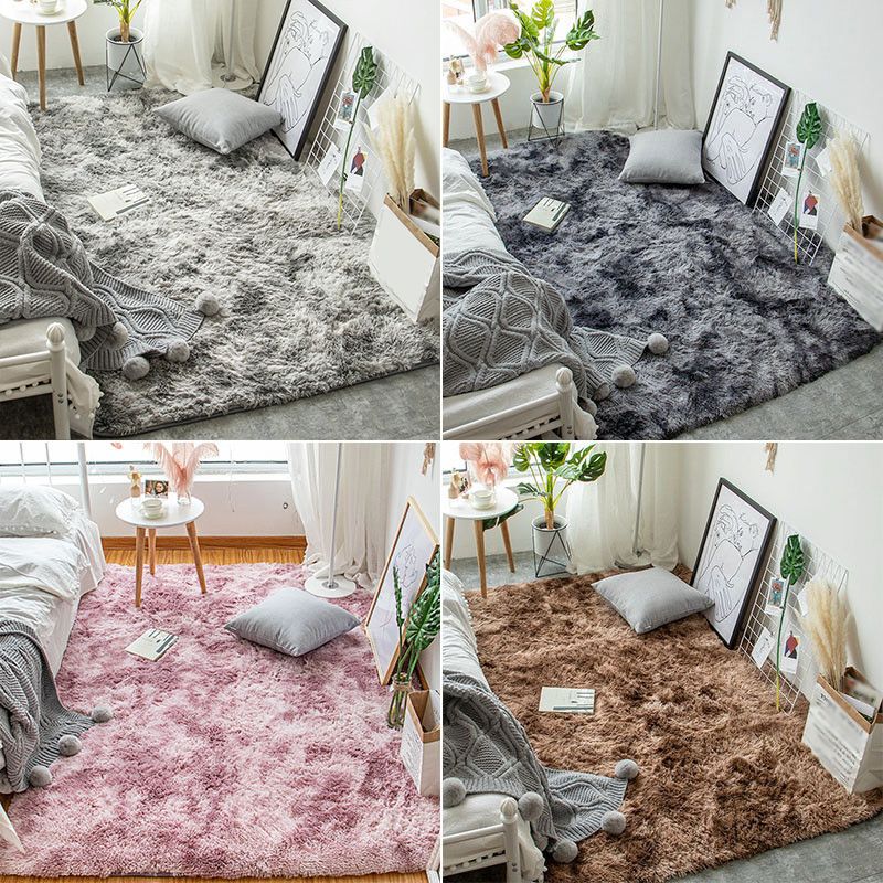 Calming Decoration Rug Multi Colored Solid Colored Indoor Rug Non-Slip Backing Stain-Resistant Carpet