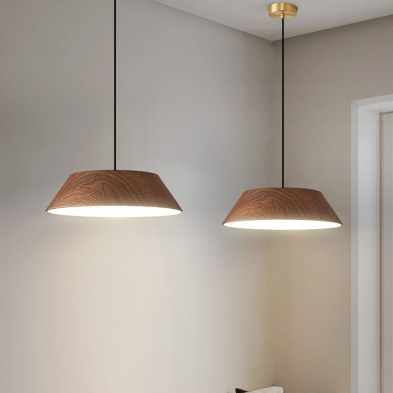 Geometric Shape Metal Hanging Light Modern 1 Light Hanging Mount Light Fixtures in Brown