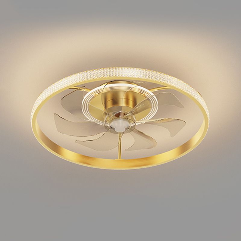 1 Light Ceiling Fan Light Modern Style Metal Ceiling Fan Light for Dining Room