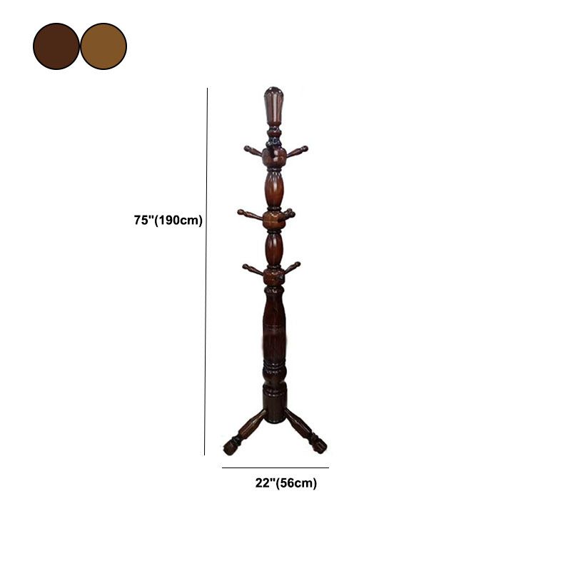 Traditional Coat Rack Free Standing Hooks Ash Hall Stand Living Room