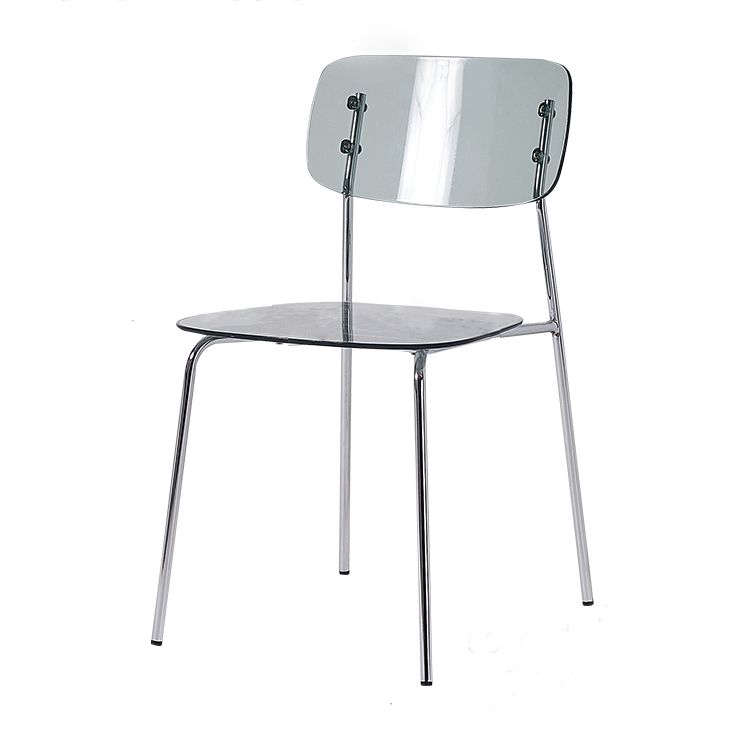 Chaises de salle à manger en métal de style nordique chaise sans bras en plastique pour restaurant