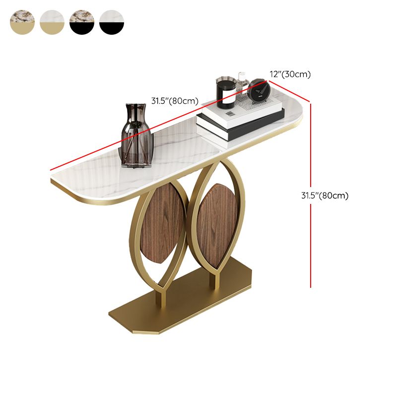 Contemporary Console Accent Table Antique Finish Console Table in Stone