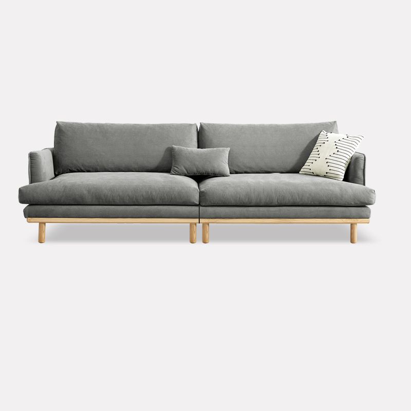 Velvet Flared Arm Sofa Loose Back 35.4"W Modern Sofa for Living Room