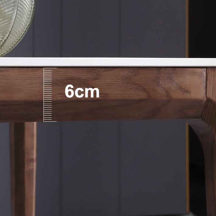Mesa de comedor rectangular estilo mediados de siglo, colección de comedor de piedra para interior