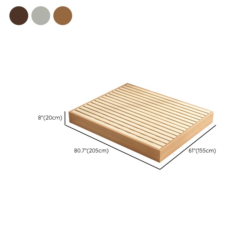 Mid-Century Solid Wood Modern Platform Bed Solid Color Platform Bed Frame