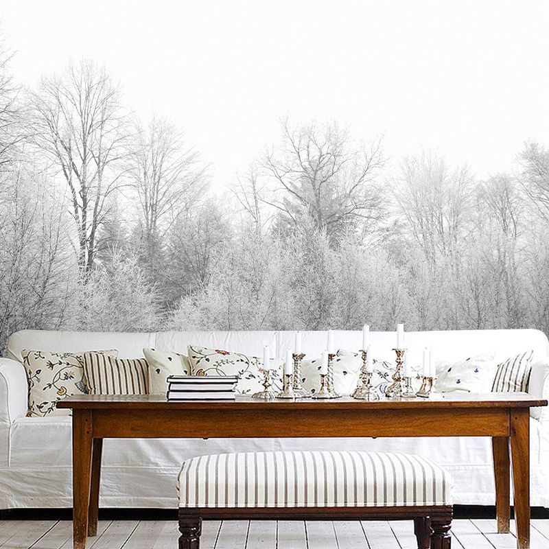 Contemporary Moisture Resistant Forest Mural Wall Covering for Dining Room Home Decor