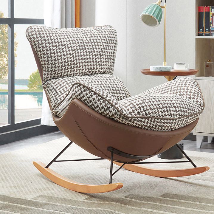 Light Luxury Style Single Leisure Chaise Rocking Chair Lounge Lazy Chair
