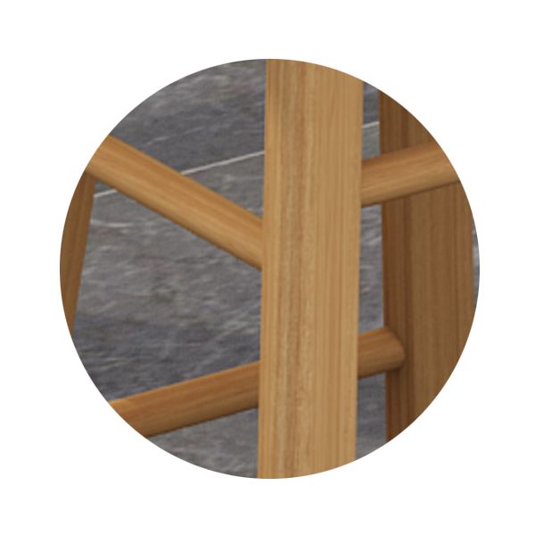 Modern Armless Backless Counter Stool Wood Kitchen Bar Stool with Seat and Pedal