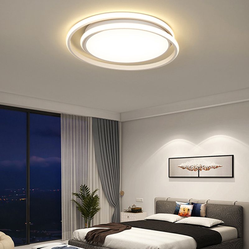 Contemporary LED Ceiling Light White Flush Mount Lighting for Dining Room
