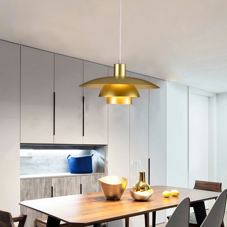 Lámpara colgante geométrica de aluminio nórdico moderno para el comedor para comedor