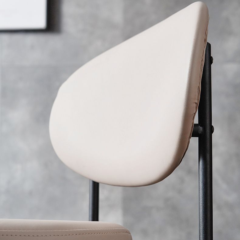 Hedendaagse stijl Open achterkant Dining zijstoel gestoffeerde armloze zijstoelen (set van 2)