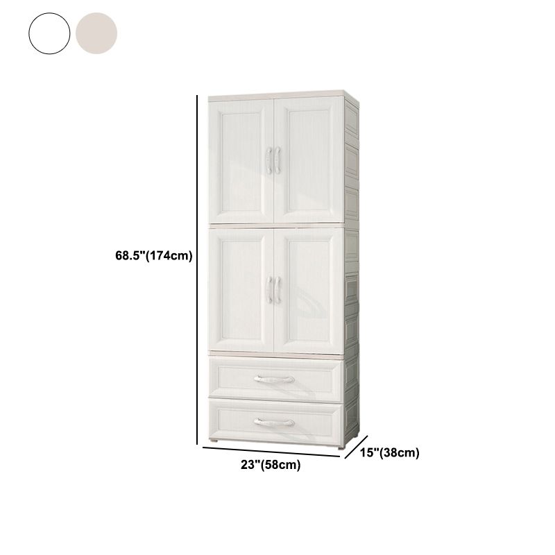 Bedroom Hinged Door Storage Cabinet Contemporary Plastic Cabinet