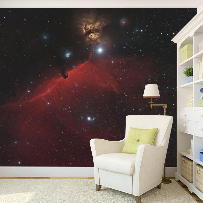 Universe Mural Wallpaper Sci-Fi Style Wall Covering for Sitting Room Decor