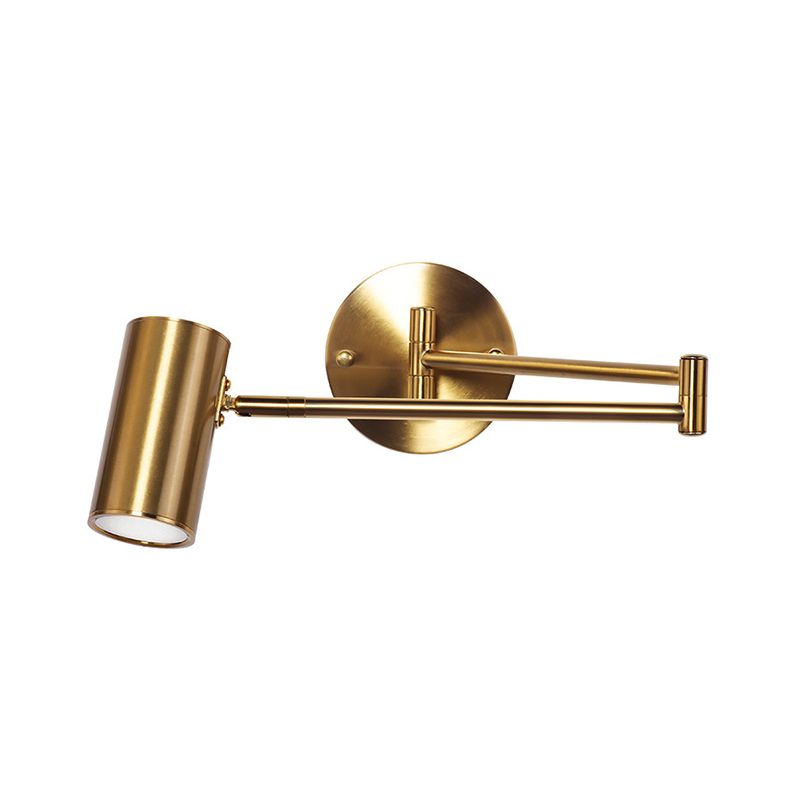 Modern Style Swing Arm Wall Sconce Metal Wall Light for Bedroom