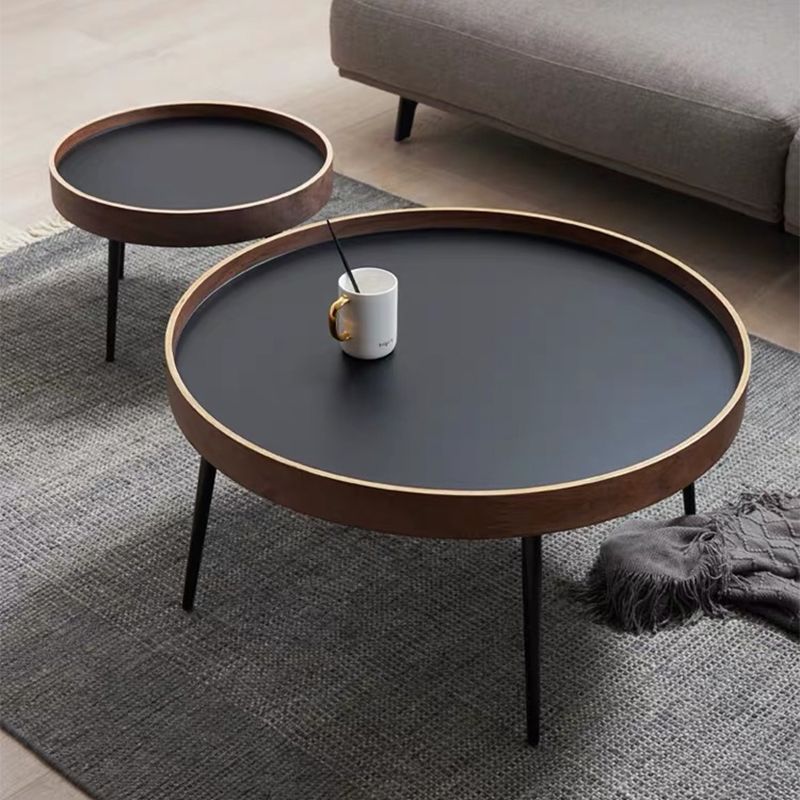 Contemporary Coffee Table 4 Legs Round Coffee Cocktail Table